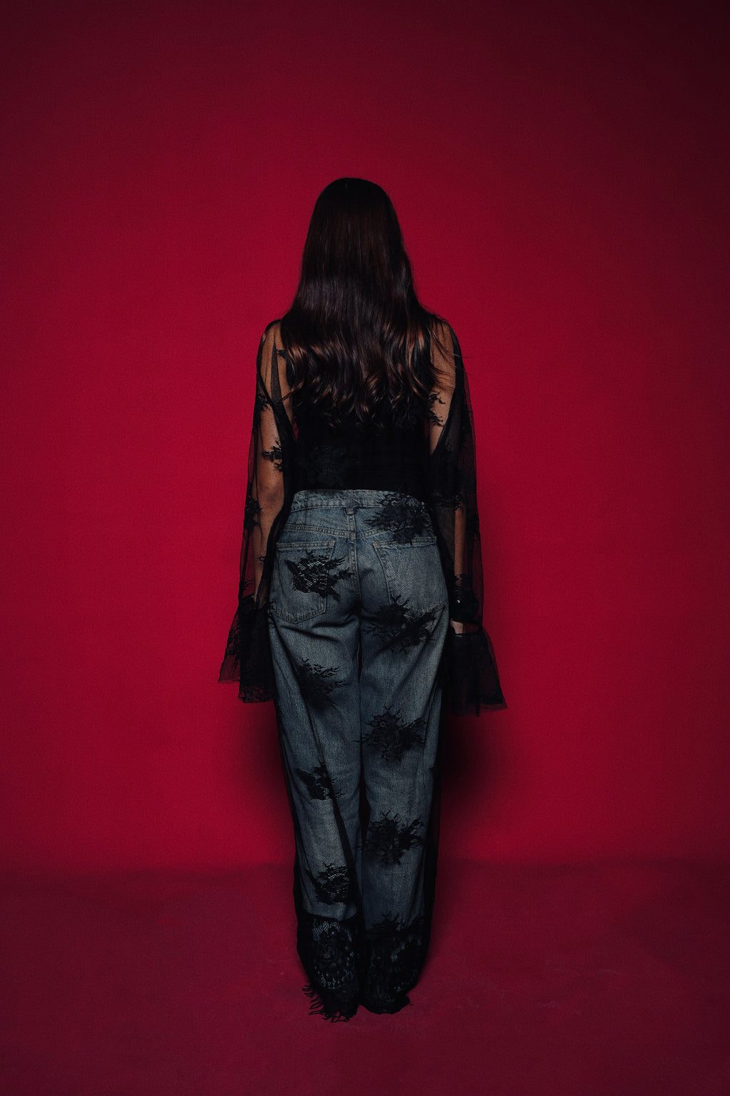 Midnight Lace kimono