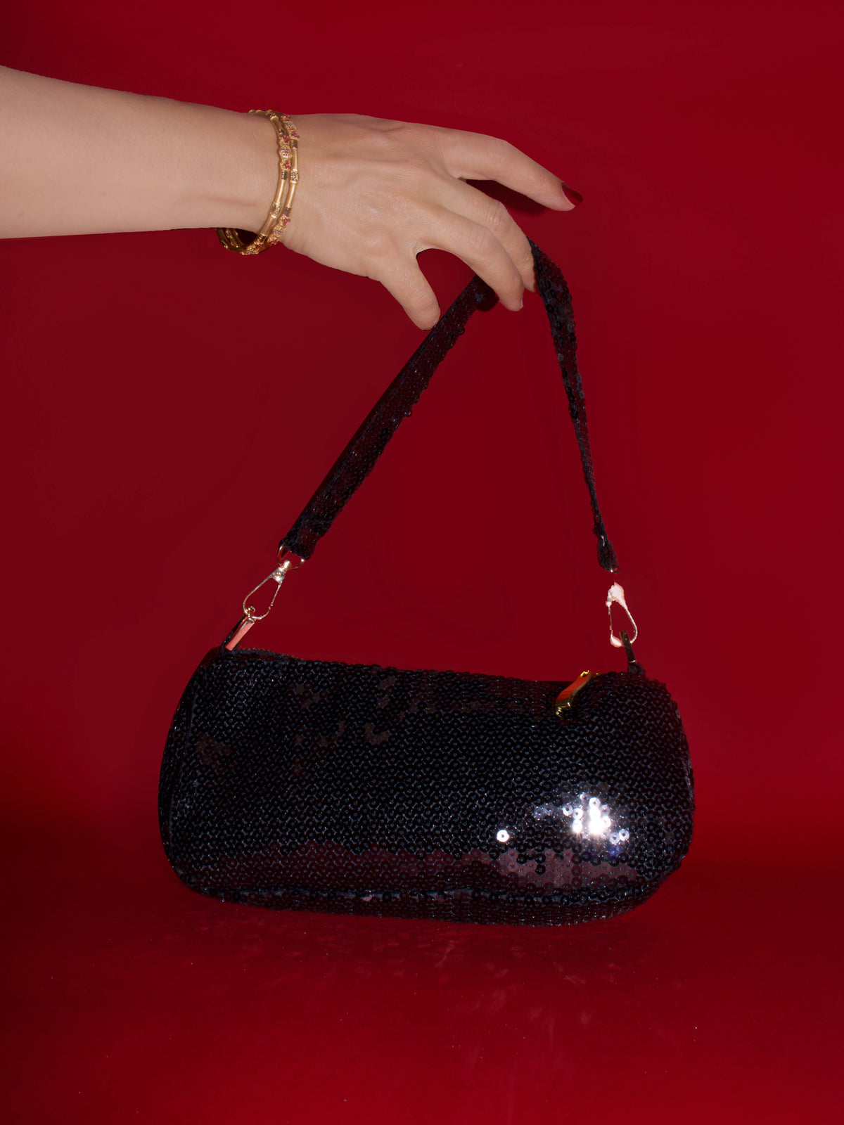 Noir Glitter Bag